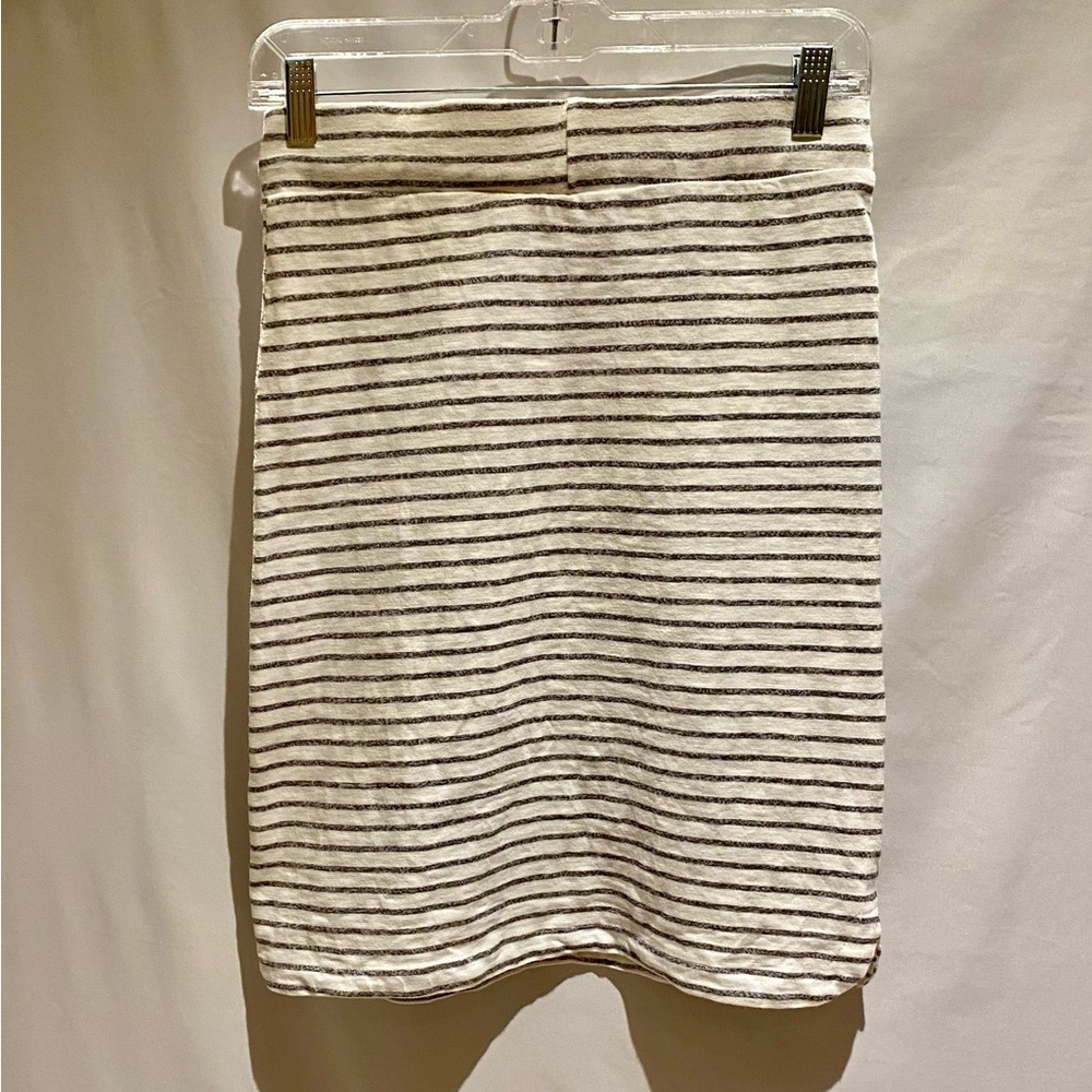 Ovi Striped White Midi Skirt, size S - Picture 3 of 10